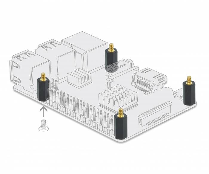 DeLOCK - Befestigungskit - Kunststoff - Schwarz