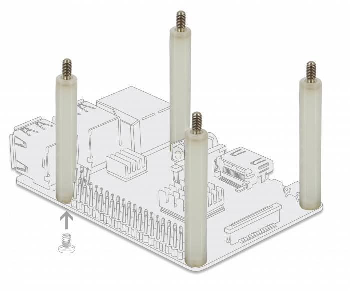 DeLOCK - Befestigungskit - Kunststoff - Natural