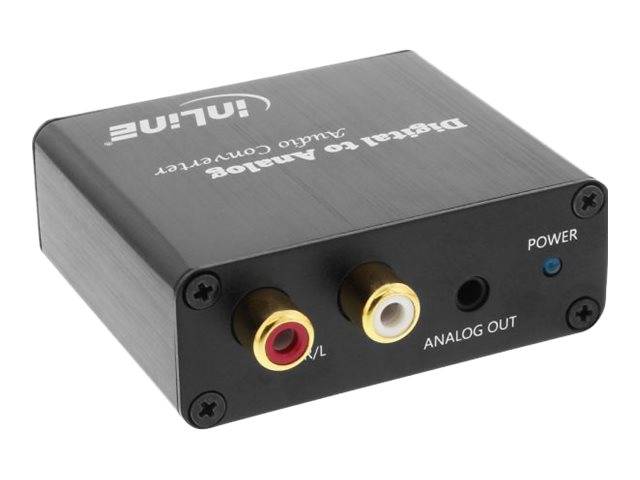 INLINE - Audio DA-Wandler - Toslink & Cinch Eingang zu Cinch Stereo Ausgang - USB