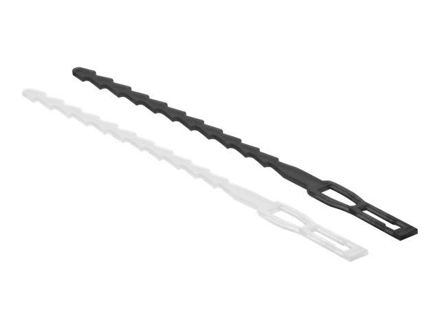 Delock - Kabelbinder-Kit - Kabelbinder blitzförmig mit Befestigungsöse