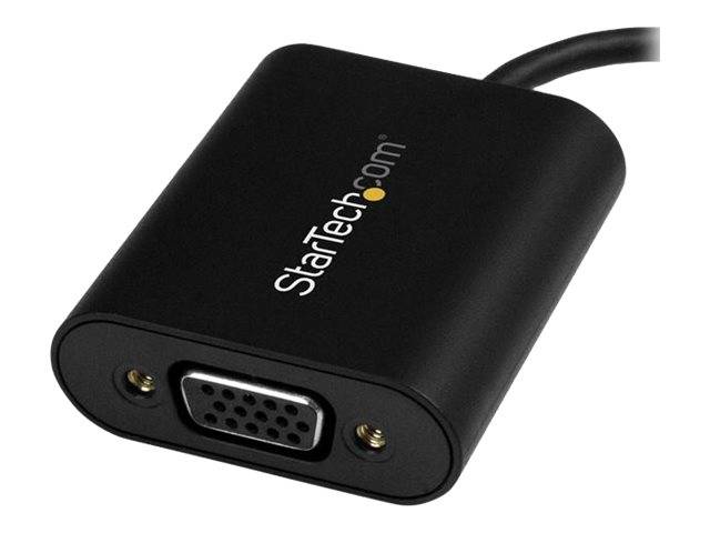 StarTech.com Adapter mit VGA-Buchse und angeschlossenem Kabel, gezeigt auf weißem Hintergrund.