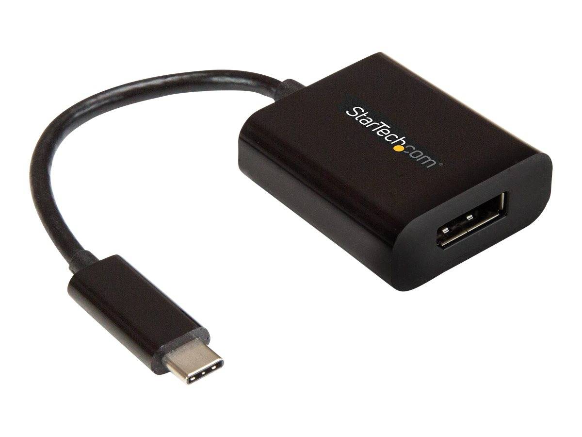 USB-C-zu-USB-A-Adapter mit kurzem Kabel und StarTech.com-Logo, dargestellt auf weißem Hintergrund.