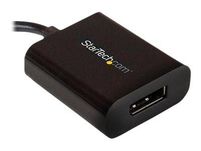 Black StarTech.com USB-Adapter/Dongle mit angeschlossenem Kabel und einem sichtbaren USB-Anschluss