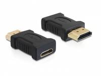 Delock Adapter High Speed HDMI - A Stecker > C Buchse Technische Daten  High Speed HDMI  19 Pin HDMI - A Stecker > 19 Pin HDMI - C Buchse  Über