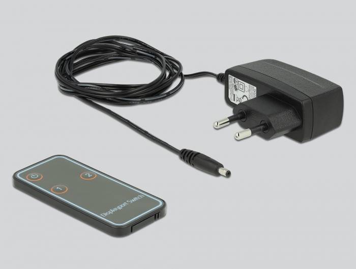 DeLOCK DisplayPort 1.4 Switch 2 x 2 DisplayPort in to 1 x 2 DisplayPort out 8K