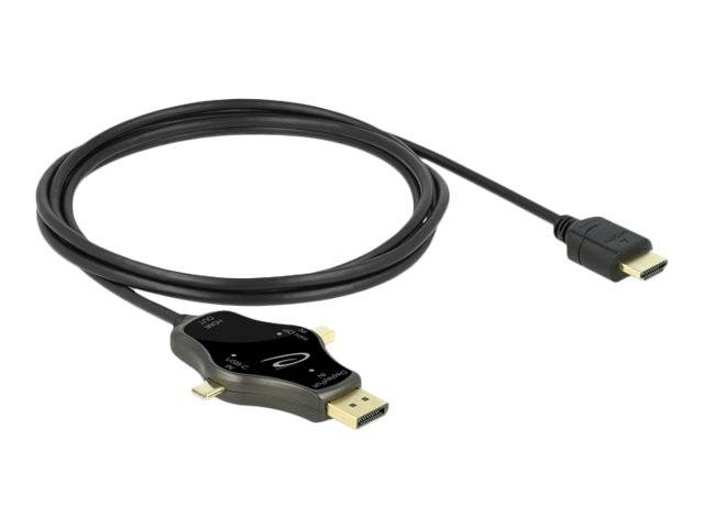 Delock 3 in 1 - Videoadapter - DisplayPort, Mini DisplayPort, USB-C männlich bis HDMI männlich