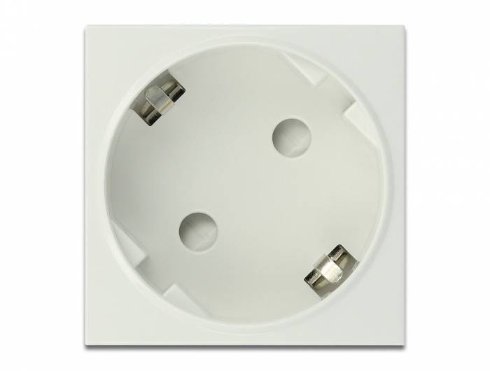 Delock Easy 45 - Steckdose - 2P+E - Typ F - mit Verschluss - 1 Steckdose - 16 A - Wechselstrom 250 V - weiß, RAL 9003 (Packung mit 10)