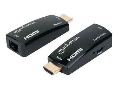 Manhattan 1080p@60Hz Compact HDMI over Ethernet Extender Kit, Extends Distances of Signal up to 60m with a Single Cat6 E