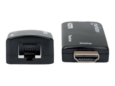 Manhattan 1080p@60Hz Compact HDMI over Ethernet Extender Kit, Extends Distances of Signal up to 60m with a Single Cat6 E