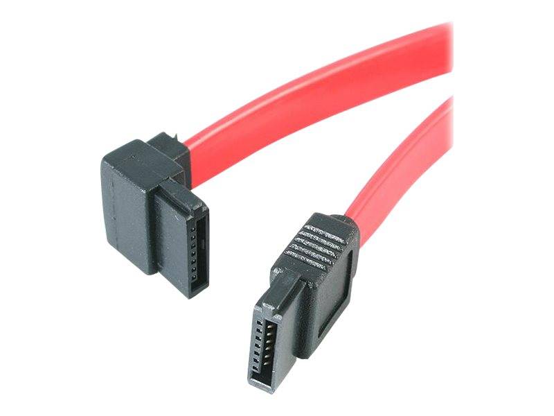 StarTech.com SATA 3 Kabel 15cm gewinkelt - S-ATA III Anschlusskabel bis 6Gb/s - Serial ATA - 90° links abgewinkelt - Rot