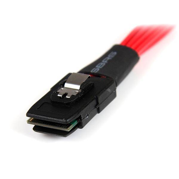 StarTech.com Serial ATA SCSI SAS Kabel 50cm - SFF-8087 auf 4x SATA mit Lasche - Mini SAS auf SATA Kabel 1x SFF8087 Steck