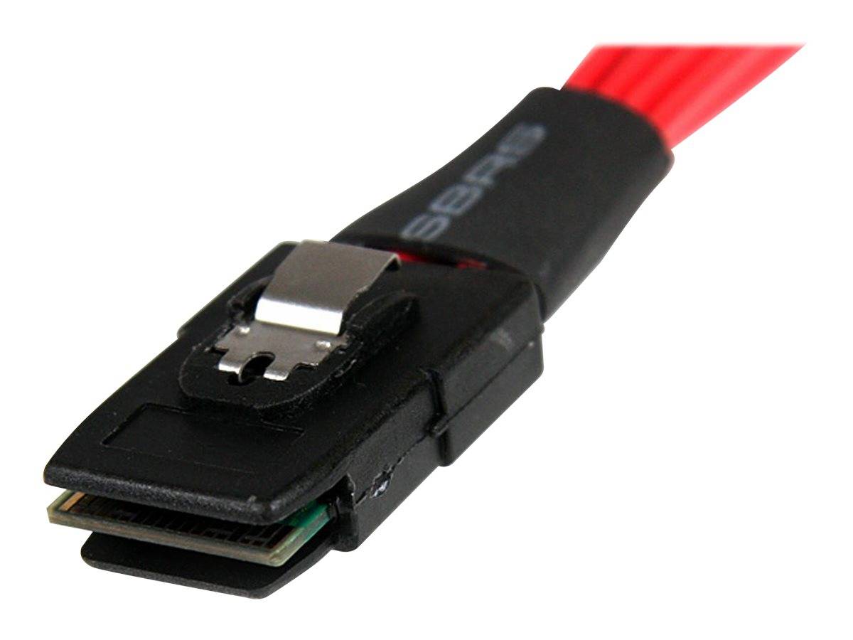 StarTech.com Serial ATA SCSI SAS Kabel 50cm - SFF-8087 auf 4x SATA mit Lasche - Mini SAS auf SATA Kabel 1x SFF8087 Steck