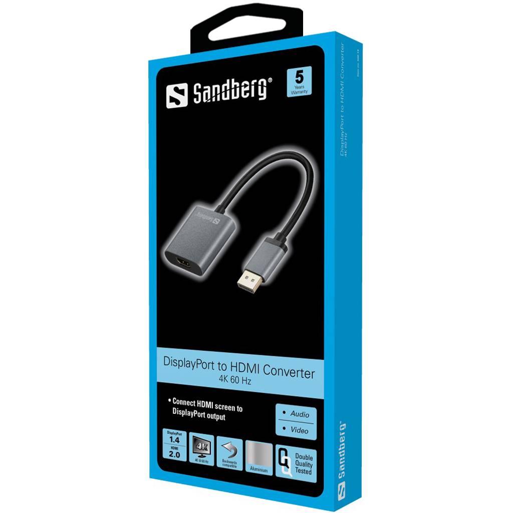 Sandberg - Videoadapter - DisplayPort männlich zu HDMI weiblich