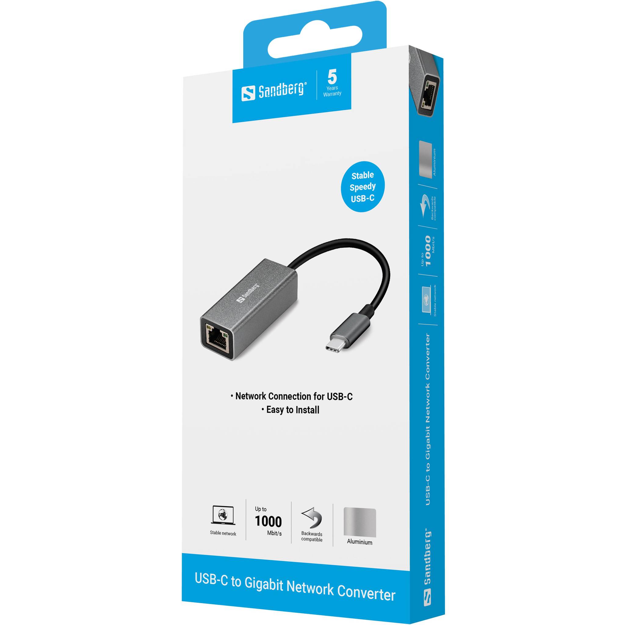 Sandberg USB-C to Network Converter - Netzwerkadapter