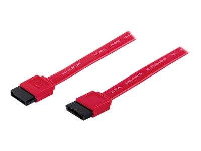 Manhattan SATA Data Cable, 7-Pin, 50cm, Male to Male, 6 Gbps, Red, Lifetime Warranty, Polybag - SATA-Kabel - SATA (M)