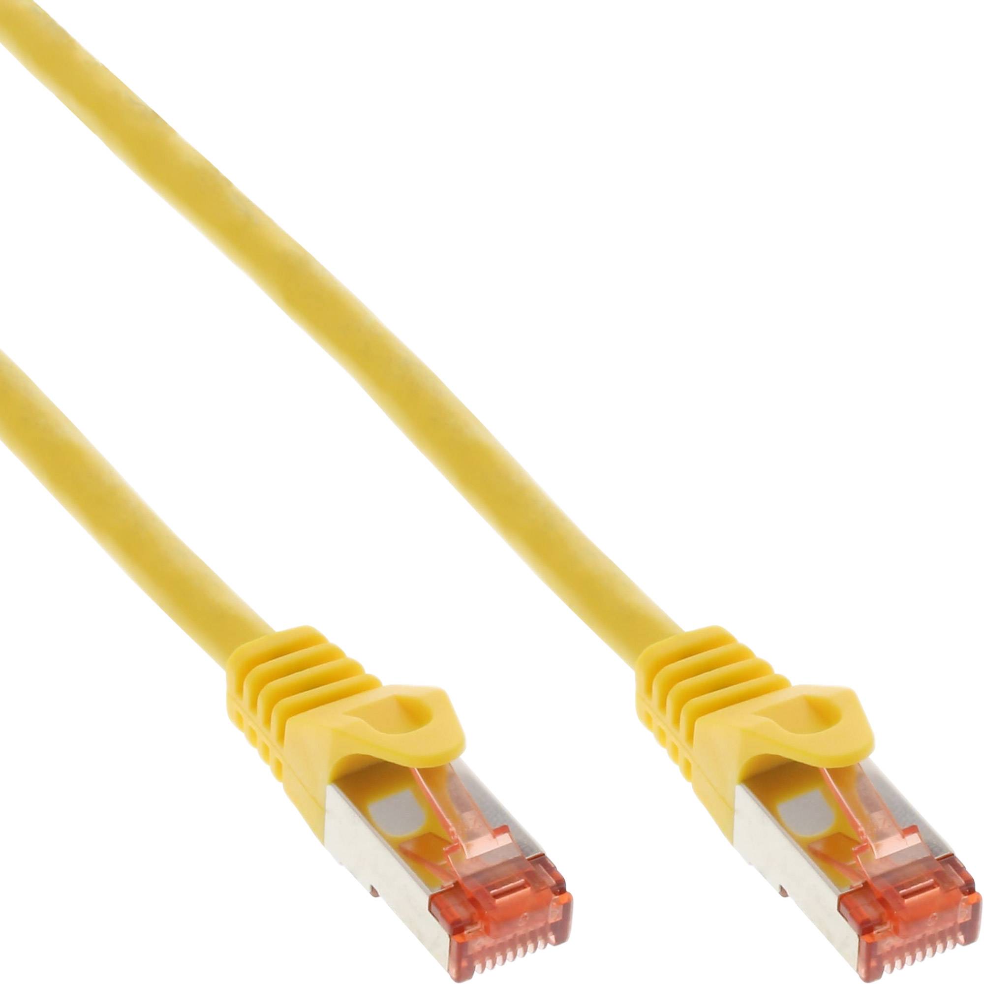 INLINE - Patchkabel - S/FTP (PiMf) - Cat.6 - 250MHz - PVC - CCA - gelb - 0,3m