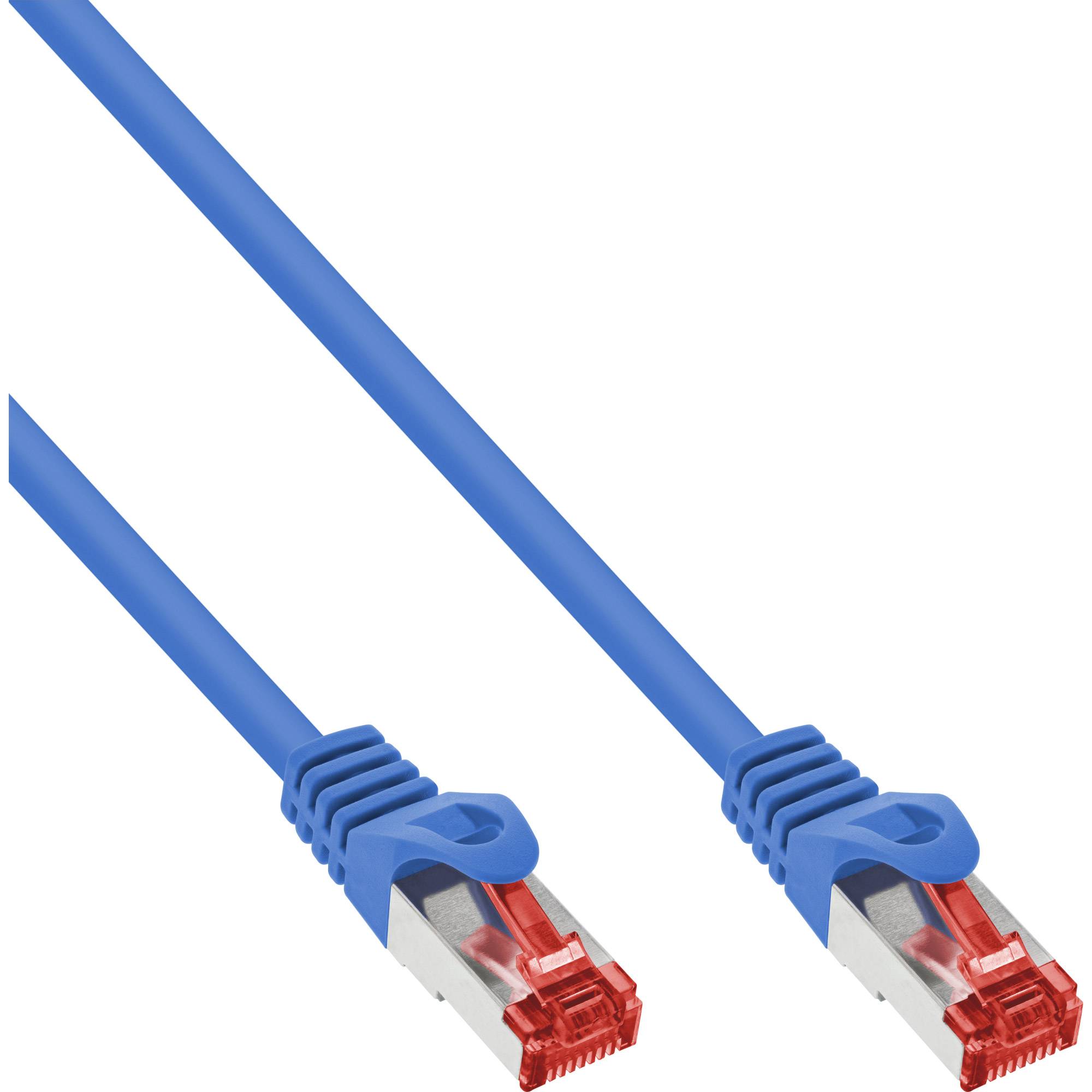 INLINE - Patchkabel - S/FTP (PiMf) - Cat.6 - 250MHz - PVC - Kupfer - blau - 0,25m