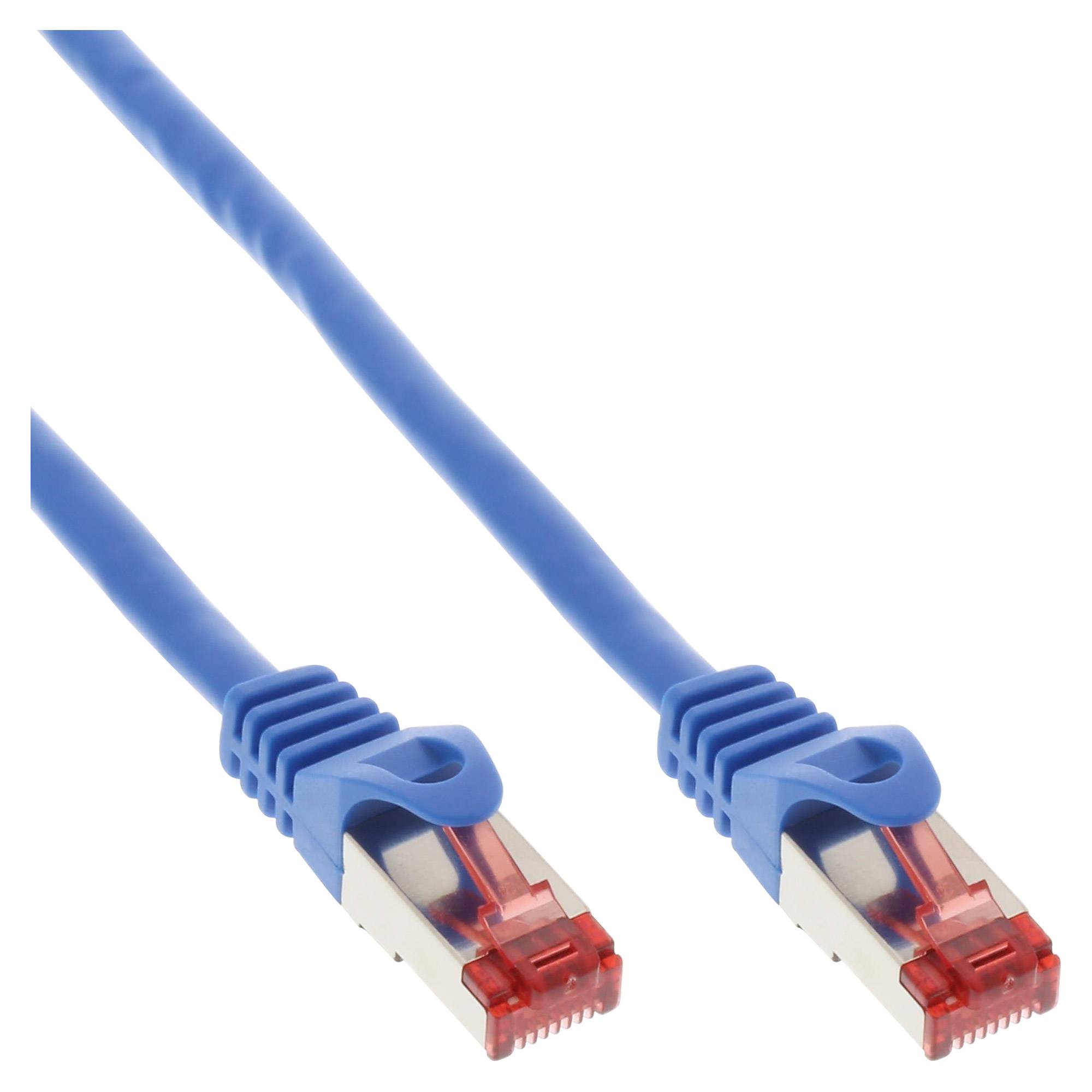 INLINE - Patchkabel - S/FTP (PiMf) - Cat.6 - 250MHz - PVC - Kupfer - blau - 0,25m