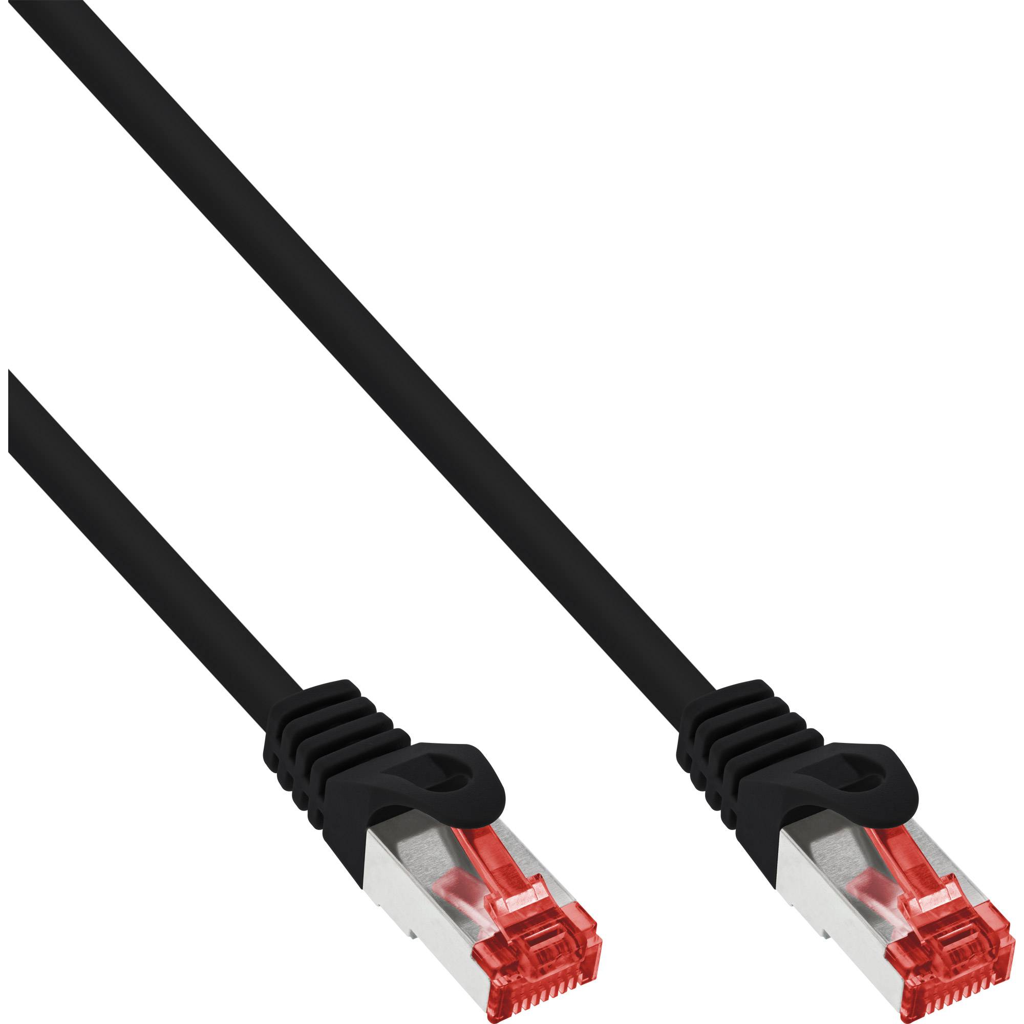 InLine 40er Bulk-Pack Patchkabel - S/FTP (PiMf) - Cat.6 - PVC - CCA - schwarz -