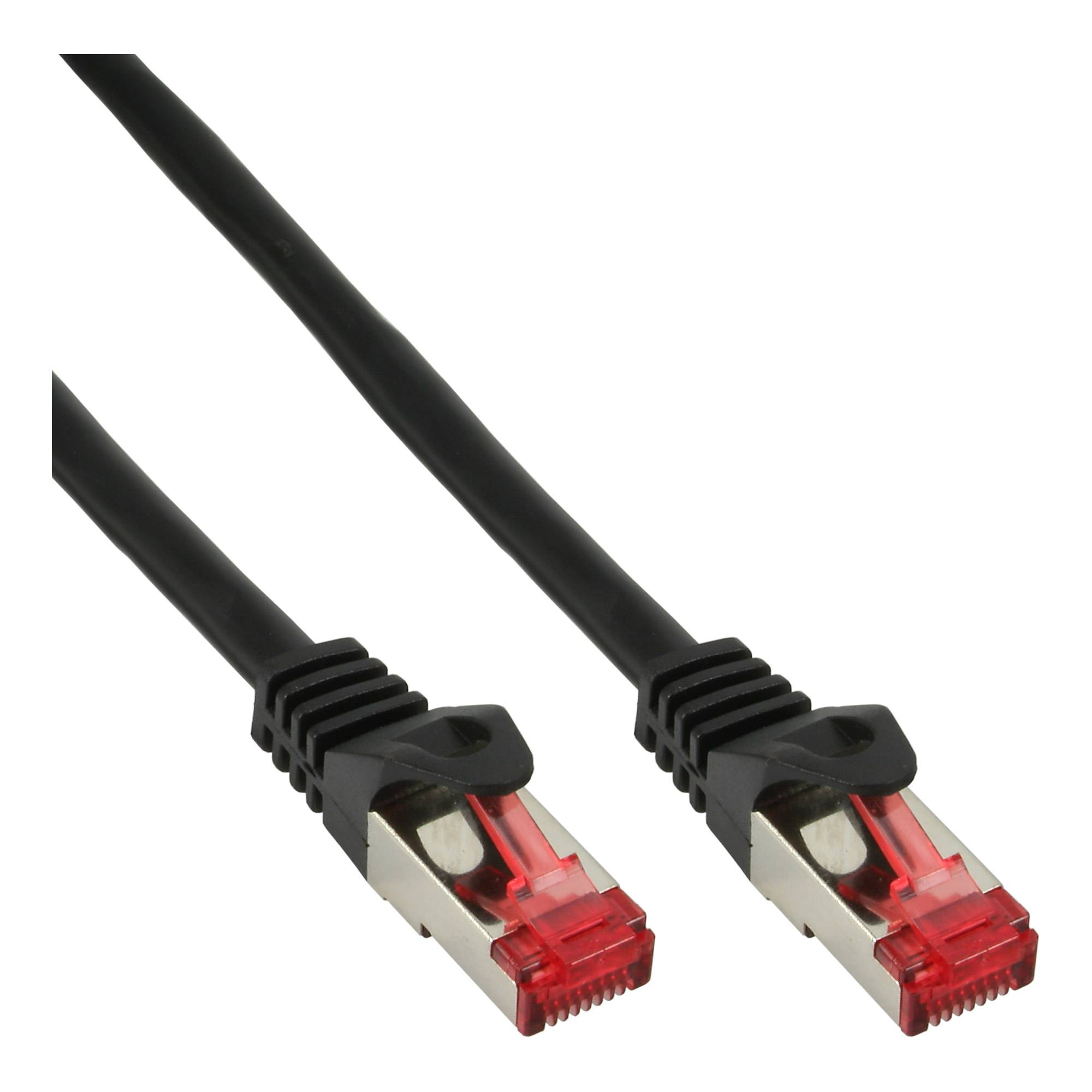 INLINE - Patchkabel - S/FTP (PiMf) - Cat.6 - 250MHz - PVC - Kupfer - schwarz - 0,5m