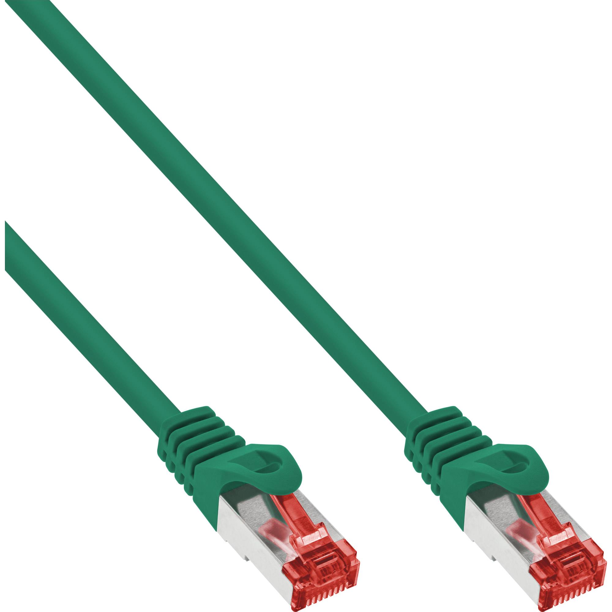 INLINE - Patchkabel - S/FTP (PiMf) - Cat.6 - 250MHz - PVC - CCA - grün - 0,25m