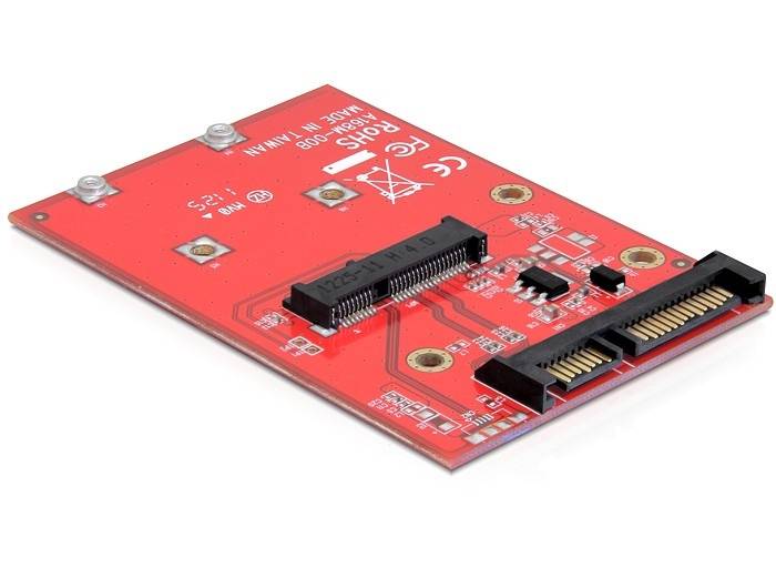DeLOCK Converter SATA 22 pin > mSATA with 2.5" Frame