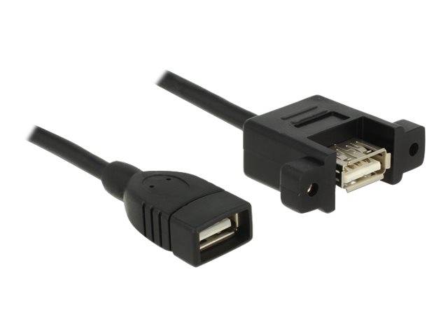 DeLOCK - USB-Kabel - USB (W) bis USB (W) Paneel montierbar