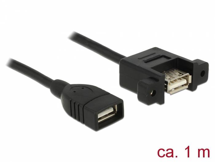 DeLOCK - USB-Kabel - USB (W) bis USB (W) Paneel montierbar