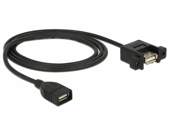 DeLOCK - USB-Kabel - USB (W) bis USB (W) Paneel montierbar