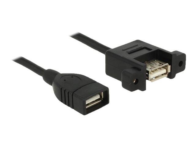 DeLOCK - USB-Kabel - USB (W) bis USB (W) Paneel montierbar