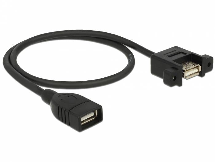 DeLOCK - USB-Kabel - USB (W) bis USB (W) Paneel montierbar