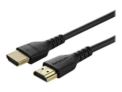 Zwei HDMI-Kabel mit vergoldeten Steckern auf weißem Hintergrund.