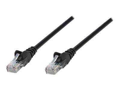 Intellinet Network Patch Cable, Cat5e, 1.5m, Black, CCA, SF/UTP, PVC, RJ45, Gold Plated Contacts, Snagless, Booted, Poly
