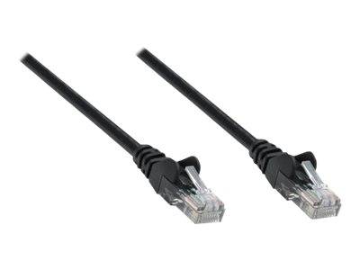 Intellinet Network Patch Cable, Cat5e, 1.5m, Black, CCA, SF/UTP, PVC, RJ45, Gold Plated Contacts, Snagless, Booted, Poly