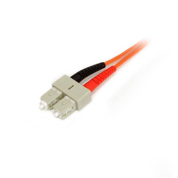 StarTech.com 1m Fiber Optic Cable - Multimode Duplex 50/125 - LSZH - LC/SC - OM2 - LC to SC Fiber Patch Cable (50FIBLCSC