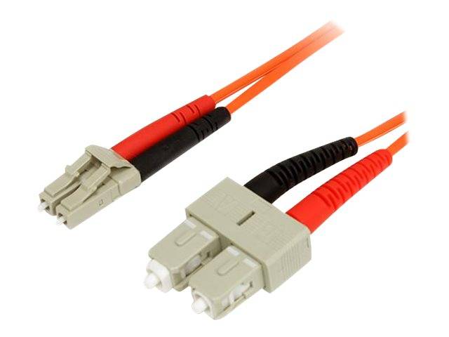 StarTech.com 1m Fiber Optic Cable - Multimode Duplex 62.5/125 - LSZH - LC/SC - OM1 - LC to SC Fiber Patch Cable (FIBLCSC