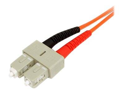 StarTech.com 1m Fiber Optic Cable - Multimode Duplex 62.5/125 - LSZH - LC/SC - OM1 - LC to SC Fiber Patch Cable (FIBLCSC