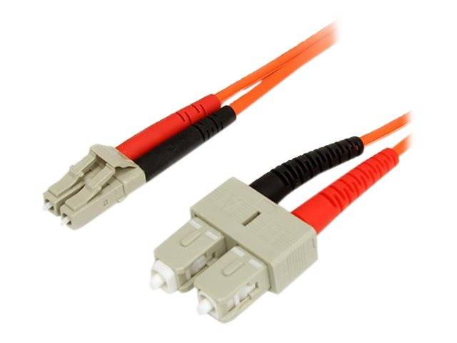 StarTech.com 3m Fiber Optic Cable - Multimode Duplex 62.5/125 - LSZH - LC/SC - OM1 - LC to SC Fiber Patch Cable (FIBLCSC