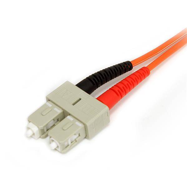StarTech.com 3m Fiber Optic Cable - Multimode Duplex 62.5/125 - LSZH - LC/SC - OM1 - LC to SC Fiber Patch Cable (FIBLCSC