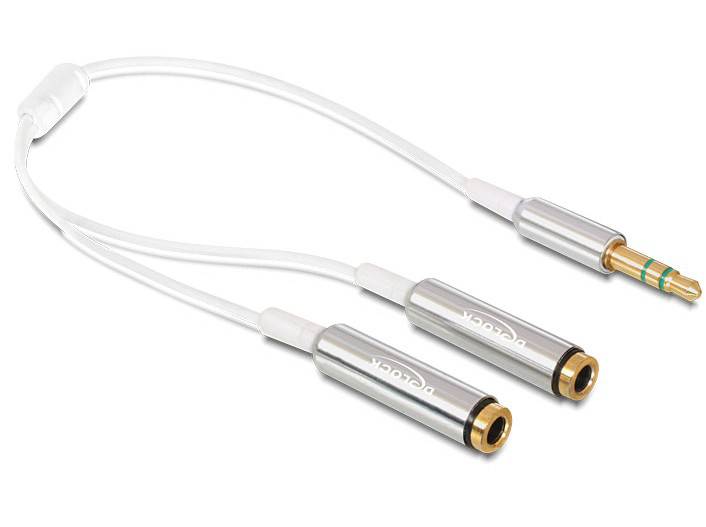 Delock - Audio-Splitter - mini-phone stereo 3.5 mm männlich zu mini-phone stereo 3.5 mm weiblich