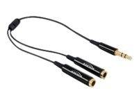 Delock - Audio-Splitter - mini-phone stereo 3.5 mm männlich zu mini-phone stereo 3.5 mm weiblich