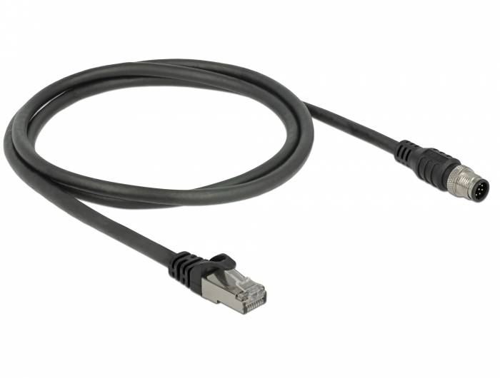 DeLOCK - Patch-Kabel - 8-polig M12 (M) bis RJ-45 (M)