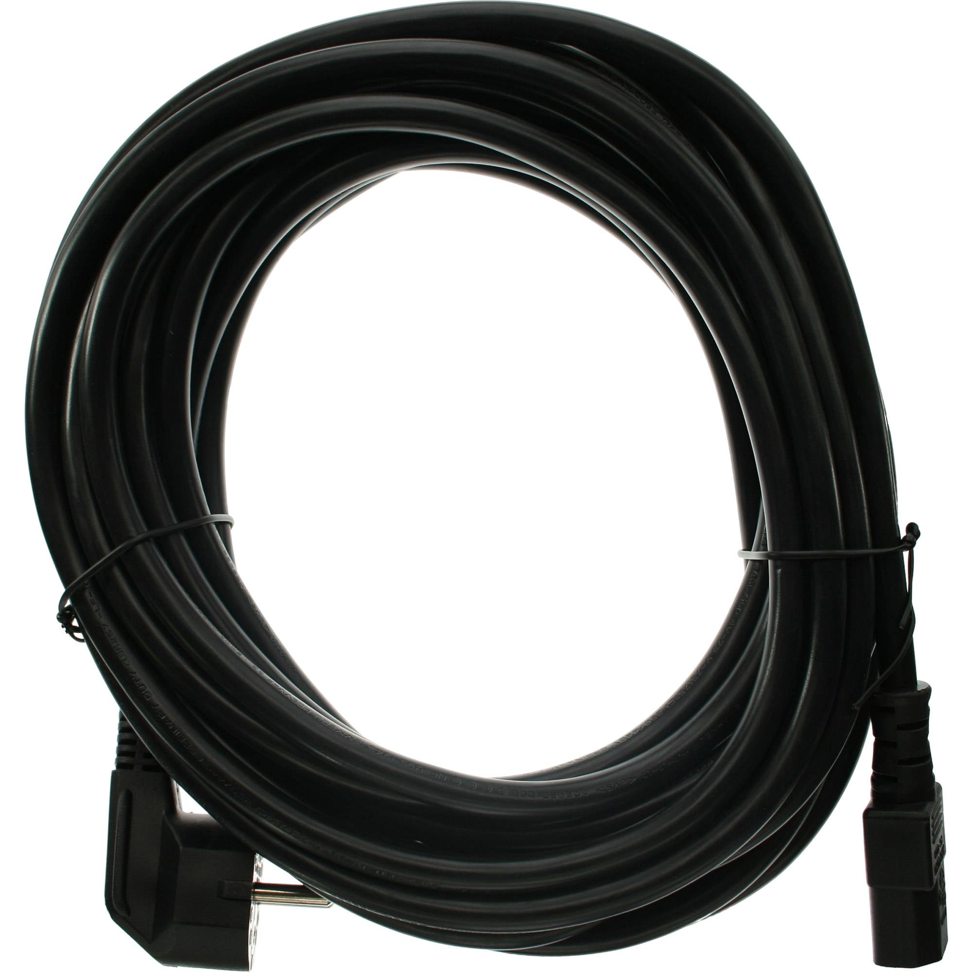 INLINE - Netzkabel - Schutzkontakt gewinkelt auf Kaltgerätestecker C13 - 10m