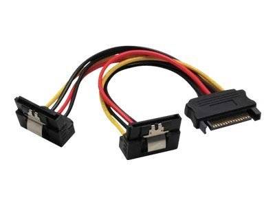 INLINE - SATA Strom-Y-Kab. - SATA BU/2x SATA ST gew. - m. Sicherheitslaschen - 0,15m