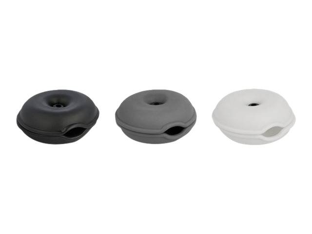 DeLOCK - Spule für Headset für Kabel, Kopfhörer - Grau, Schwarz, weiß (Packung mit 3)