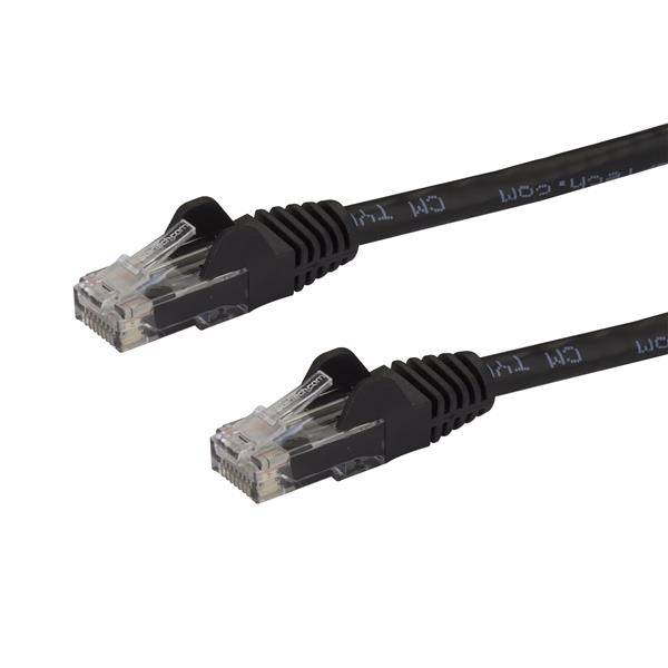 StarTech.com Cat6 Gigabit Patchkabel Snagless mit RJ45 UTP 10m in Schwarz - Cat 6 Netzwerkkabel mit Schutzmanschette - Cat.6 Patch-Kabel
