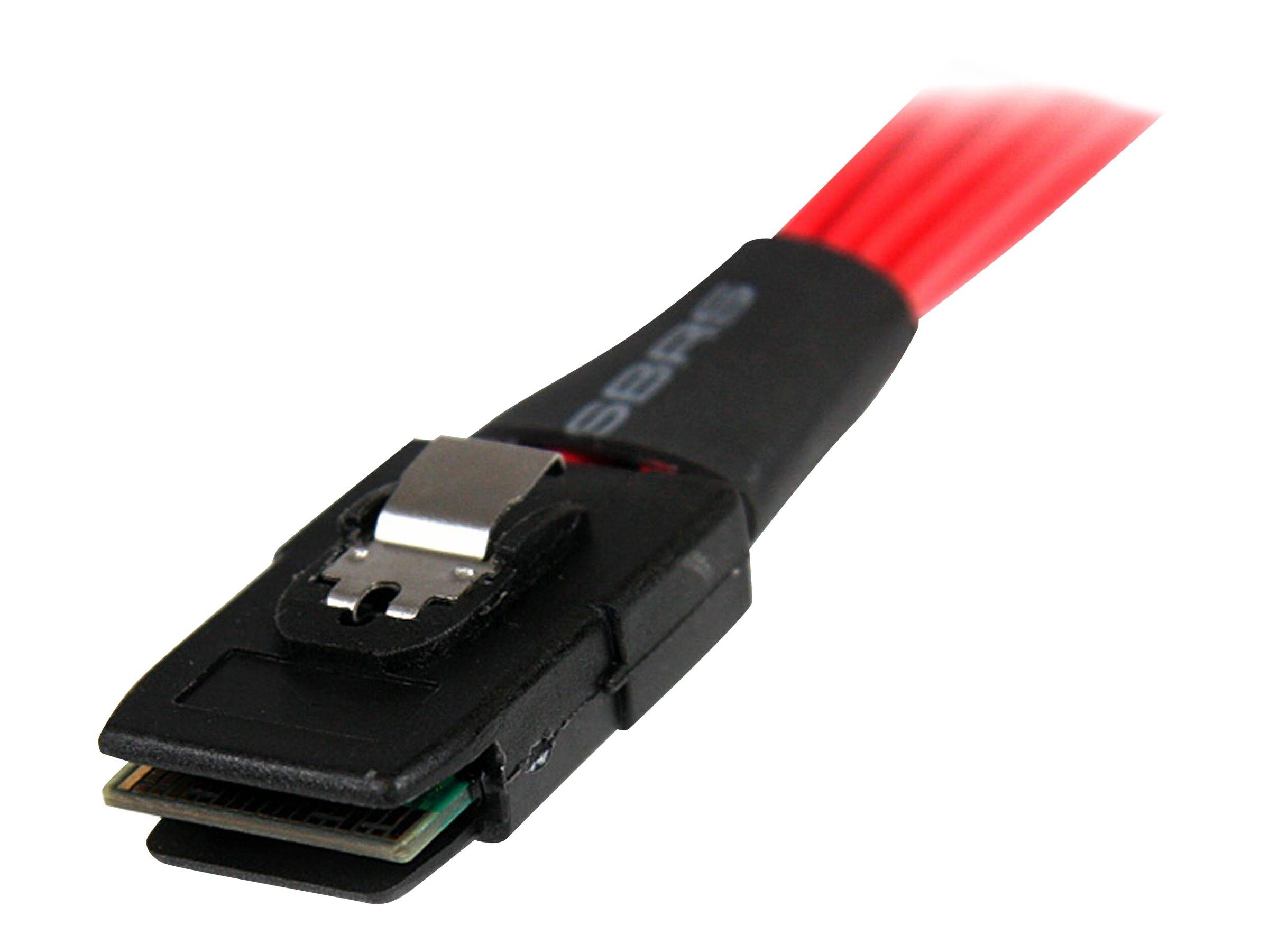 StarTech.com Serial ATA SCSI SAS Kabel 1m - SFF-8087 auf 4x SATA mit Lasche - SAS auf SATA Kabel 1x SFF8087 Stecker 4x S