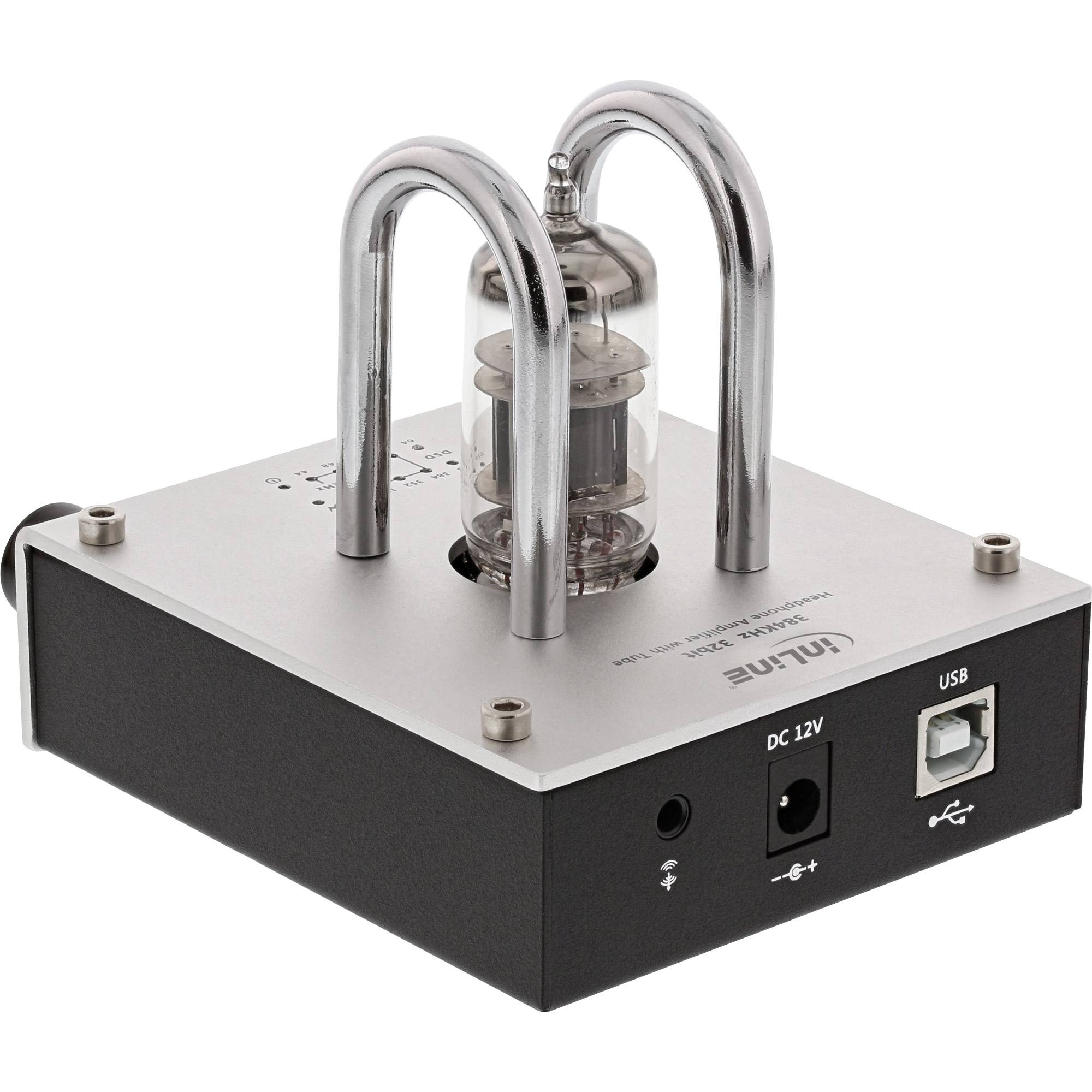 INLINE - AmpUSB - Hi-Res AUDIO HiFi DSD Kopfhörer-Röhrenverstärker - 384kHz/32-Bit
