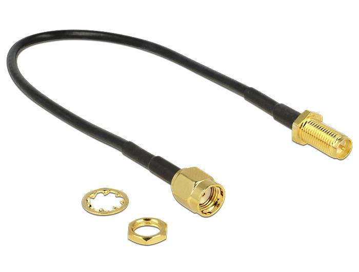 Delock - Antennenkabel - RP-SMA (W) zu RP-SMA (M)