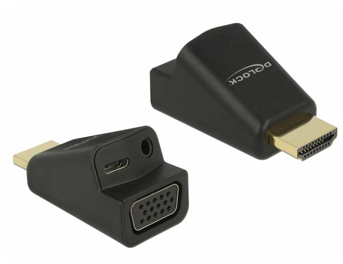 DeLOCK - Videokonverter - HDMI - VGA - Schwarz